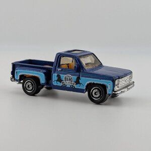 Hot Wheels 1975 Chevrolet Stepside Pickup – Blue Horse Livery | Vintage Diecast